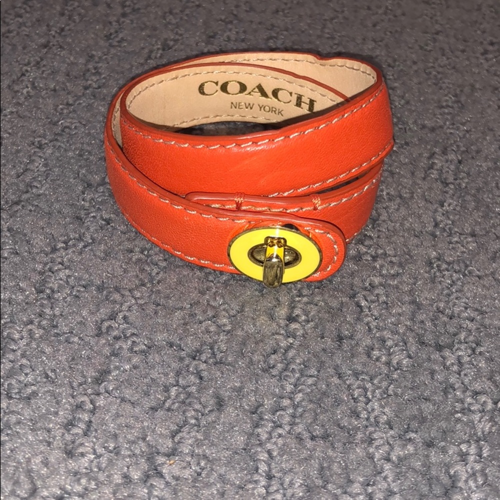 Orange coach wrap bracelet